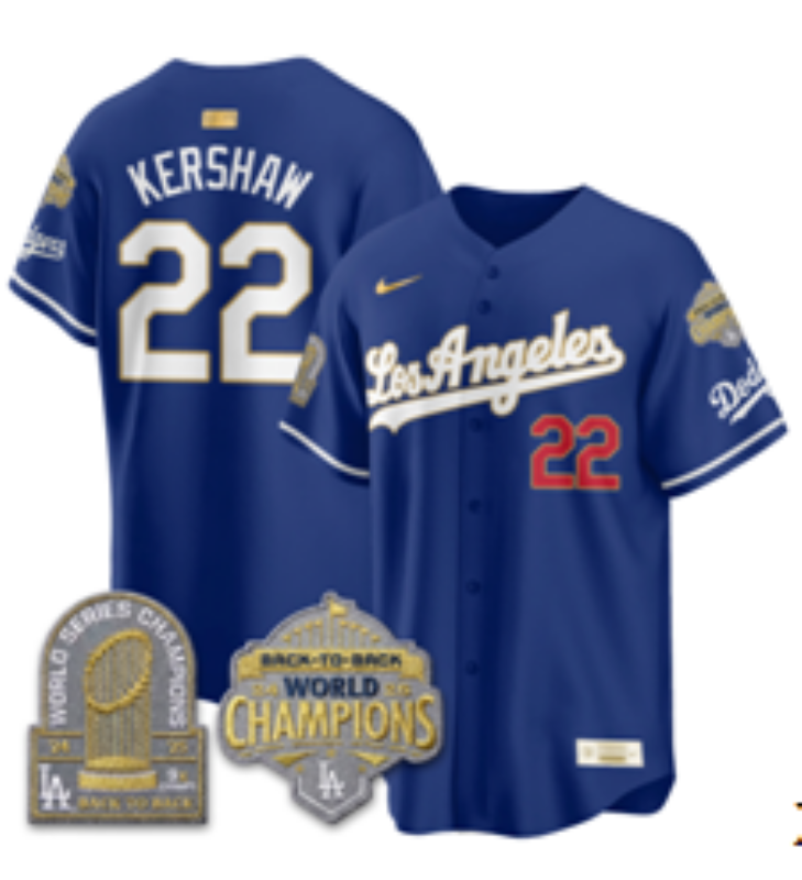 Men Los Angeles Dodgers #22 Kershaw blue Game 2026 Nike MLB Jersey 4014004